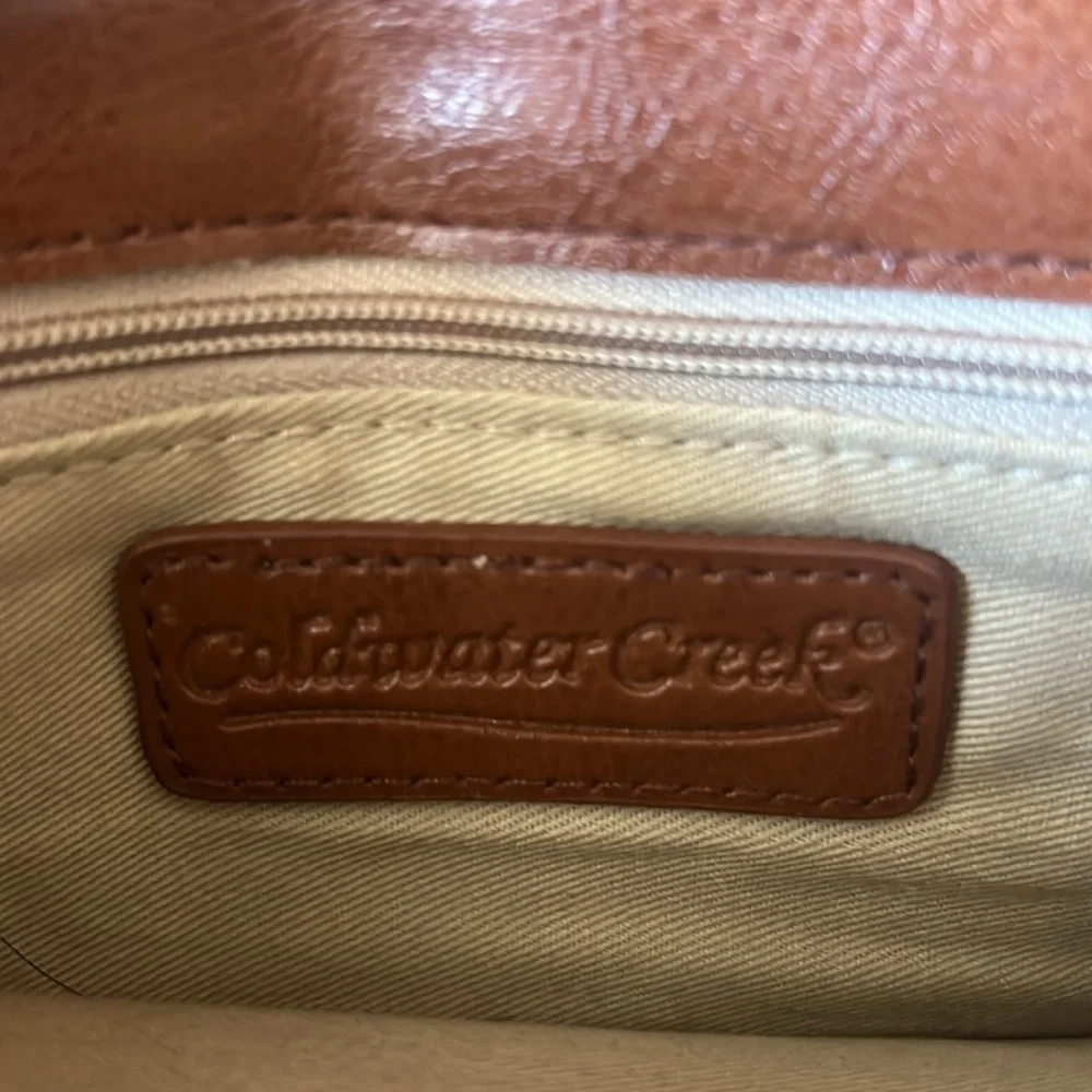 Coldwater Creek Purse Wallet Cross Body Bag Card Organizer Tan Brown - Picture 11 of 12